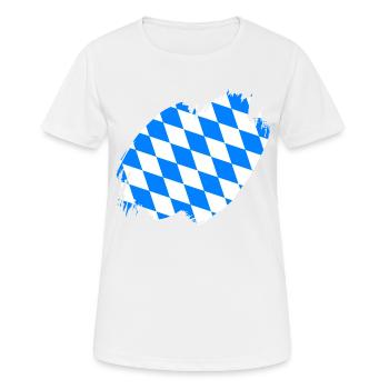 Drapeau bavarois d’occasion Look Drapeau bavarois Vintage - T-shirt respirant Femme - blanc - Devant - AI Model Female 172 dark (172cm)