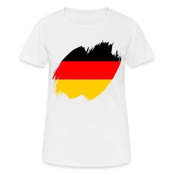 Drapeau allemand Drapeau allemand Utilisé Look Home - T-shirt respirant Femme - blanc - Devant - AI Model Female 172 dark (172cm)