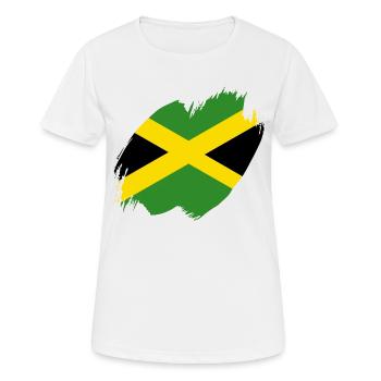Drapeau jamaïcain Drapeau jamaïcain Jamaïque Vintage - T-shirt respirant Femme - blanc - Devant - AI Model Female 172 dark (172cm)