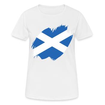 Schottland Flagge Schottische Fahne Alba GB UK - Frauen T-Shirt atmungsaktiv - Weiß - Vorne - AI Model Female 172 dark (172cm)