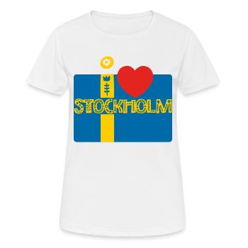 Stockholm - Frauen T-Shirt atmungsaktiv - Weiß - Vorne - AI Model Female 172 dark (172cm)