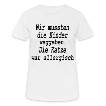 Katze Spruch Lustig Catlove - Frauen T-Shirt atmungsaktiv - Weiß - Vorne - AI Model Female 172 dark (172cm)