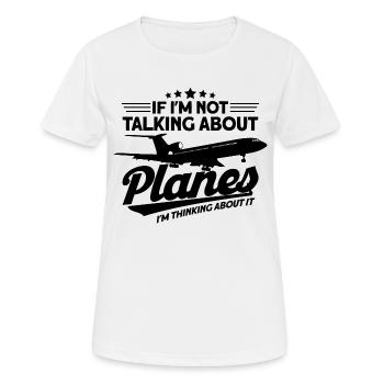 Flugzeug Pilot Flugzeuge Flugzeug Landung Geschenk - Frauen T-Shirt atmungsaktiv - Weiß - Vorne - AI Model Female 172 dark (172cm)