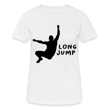 Weitsprung Design Geschenk - Frauen T-Shirt atmungsaktiv - Weiß - Vorne - AI Model Female 172 dark (172cm)