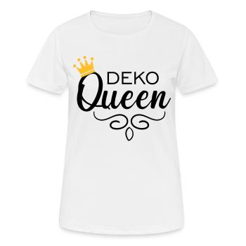 Deko Queen - Frauen T-Shirt atmungsaktiv - Weiß - Vorne - AI Model Female 172 dark (172cm)