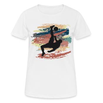 Football Footballeur Attaquant Garçons Coupe du Monde Hommes - T-shirt respirant Femme - blanc - Devant - AI Model Female 172 dark (172cm)