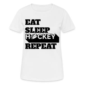Eishockey Wintersport Geschenk Eishockeyteam - Frauen T-Shirt atmungsaktiv - Weiß - Vorne - AI Model Female 172 dark (172cm)
