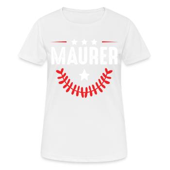 Maurer Beruf - Frauen T-Shirt atmungsaktiv - Weiß - Vorne - AI Model Female 172 dark (172cm)