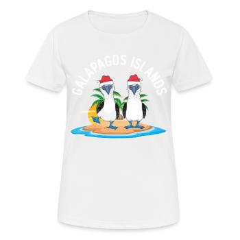 Galapagos Inseln Blaufußtölpel Weihnachten - Frauen T-Shirt atmungsaktiv - Weiß - Vorne - AI Model Female 172 dark (172cm)
