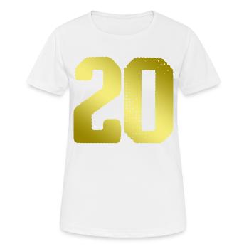 Maillot 20 Numéro - T-shirt respirant Femme - blanc - Devant - AI Model Female 172 dark (172cm)