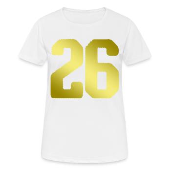 26 Number jersey - Women's Breathable T-Shirt - white - Front - AI Model Female 172 dark (172cm)