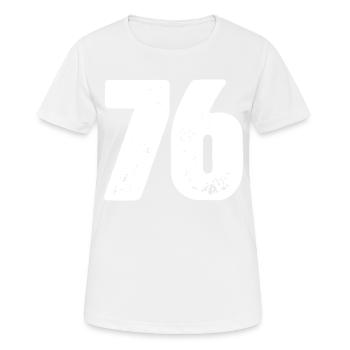 76 Number jersey - Women's Breathable T-Shirt - white - Front - AI Model Female 172 dark (172cm)