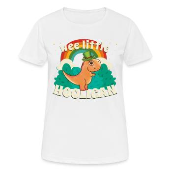 KLEINER HOOLIGAN Dinosaurier Kinder St Patrick s - Frauen T-Shirt atmungsaktiv - Weiß - Vorne - AI Model Female 172 dark (172cm)