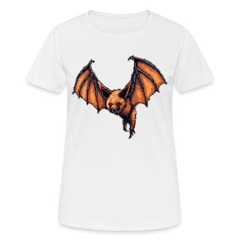 Flughund in 8 Bit Retro Videospiele Grafik - Frauen T-Shirt atmungsaktiv - Weiß - Vorne - AI Model Female 172 dark (172cm)