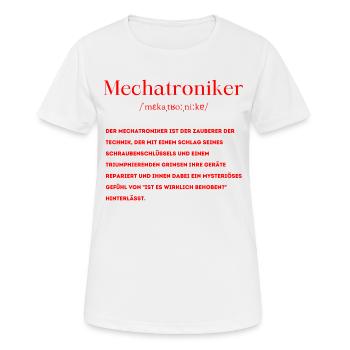 Mechatroniker Definition - Frauen T-Shirt atmungsaktiv - Weiß - Vorne - AI Model Female 172 dark (172cm)