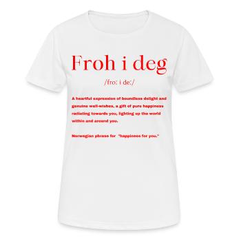 Norwegisch Spruch - Frauen T-Shirt atmungsaktiv - Weiß - Vorne - AI Model Female 172 dark (172cm)