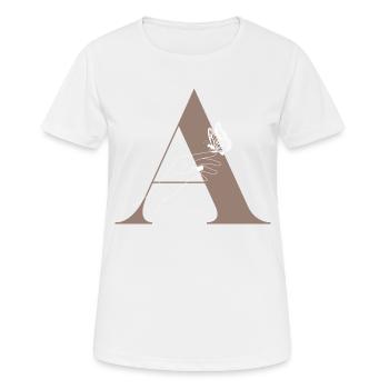 Magischer Schmetterlingsbuchstabe - Frauen T-Shirt atmungsaktiv - Weiß - Vorne - AI Model Female 172 dark (172cm)