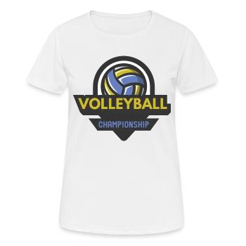 Ballsport - Frauen T-Shirt atmungsaktiv - Weiß - Vorne - AI Model Female 172 dark (172cm)