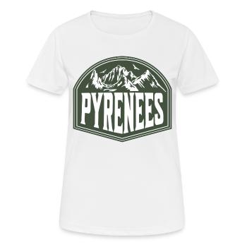 French Pyrenees Mountain Landscape - Women's Breathable T-Shirt - white - Front - AI Model Female 172 dark (172cm)