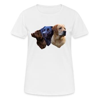 LABRADORS T SHIRT, WOMENS LABRADOR T SHIRT - Women's Breathable T-Shirt - white - Front - AI Model Female 172 dark (172cm)