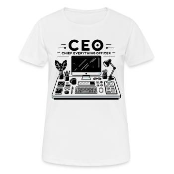 CEO Chief Everything Officer - Women's Breathable T-Shirt - white - Front - AI Model Female 172 dark (172cm)