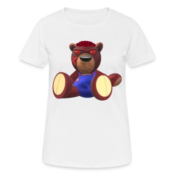 Creepy Teddy Natural - Frauen T-Shirt atmungsaktiv - Weiß - Vorne - AI Model Female 172 dark (172cm)