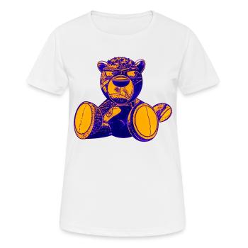Creepy Teddy Yellow - Frauen T-Shirt atmungsaktiv - Weiß - Vorne - AI Model Female 172 dark (172cm)