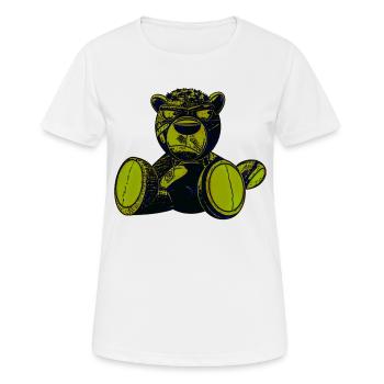 Creepy Teddy Green - Frauen T-Shirt atmungsaktiv - Weiß - Vorne - AI Model Female 172 dark (172cm)