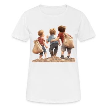 L’importance d’une enfance insouciante - T-shirt respirant Femme - blanc - Devant - AI Model Female 172 dark (172cm)