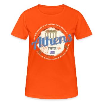 Athènes Grèce Acropole Vintage Souvenir - T-shirt respirant Femme - orange néon - Devant - AI Model Female 172 dark (172cm)