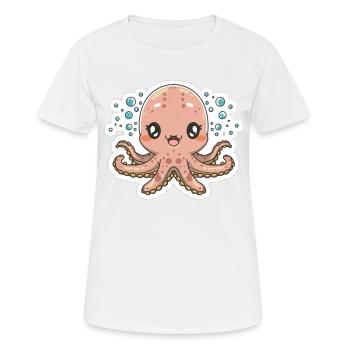 Octopus Lover - Women's Breathable T-Shirt - white - Front - AI Model Female 172 dark (172cm)