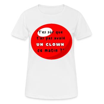 Lustiger Ausdruck Clownsnase - Frauen T-Shirt atmungsaktiv - Weiß - Vorne - AI Model Female 172 dark (172cm)