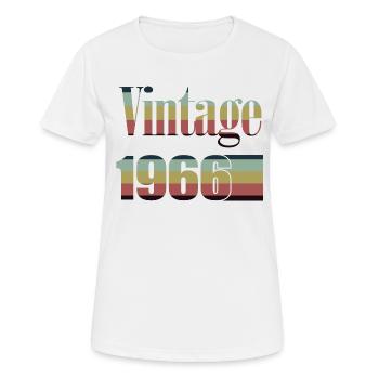 1966 anniversaire 1966 né en 1966 anniversaire - T-shirt respirant Femme - blanc - Devant - AI Model Female 172 dark (172cm)