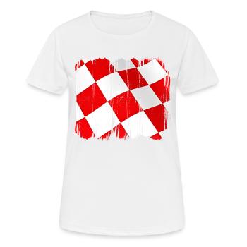 Kroatien hrvatska kroatien hrv hr zagreb geteilte Flagge - Frauen T-Shirt atmungsaktiv - Weiß - Vorne - AI Model Female 172 dark (172cm)