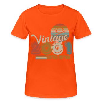 2001 - T-shirt respirant Femme - orange néon - Devant - AI Model Female 172 dark (172cm)