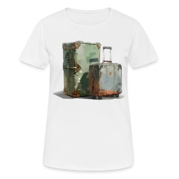 Gepackte Koffer sind Symbole für Freiheit - Frauen T-Shirt atmungsaktiv - Weiß - Vorne - AI Model Female 172 dark (172cm)