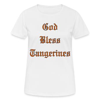GodBlessTangerines - Frauen T-Shirt atmungsaktiv - Weiß - Vorne - AI Model Female 172 dark (172cm)
