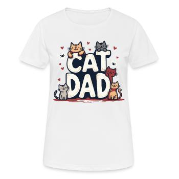 CHAT DAD - T-shirt respirant Femme - blanc - Devant - AI Model Female 172 dark (172cm)