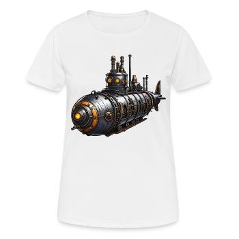 Steampunk submarine - Women's Breathable T-Shirt - white - Front - AI Model Female 172 dark (172cm)