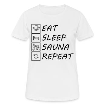 Sauna Wellness Spa - Frauen T-Shirt atmungsaktiv - Weiß - Vorne - AI Model Female 172 dark (172cm)
