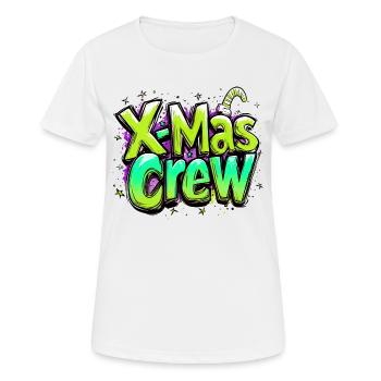 X-Mas Crew Weihnachtlich - Frauen T-Shirt atmungsaktiv - Weiß - Vorne - AI Model Female 172 dark (172cm)