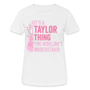 Taylor Thing 1 haha OMG je déteste le - T-shirt respirant Femme - blanc - Devant - AI Model Female 172 dark (172cm)