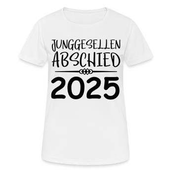 junggesellenabschied 2025 - Frauen T-Shirt atmungsaktiv - Weiß - Vorne - AI Model Female 172 dark (172cm)