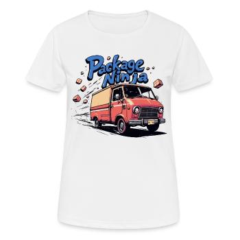 Delivery Driver Occupation Package Ninja - Women's Breathable T-Shirt - white - Front - AI Model Female 172 dark (172cm)