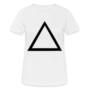 Dreieck - Frauen T-Shirt atmungsaktiv - Weiß - Vorne - AI Model Female 172 dark (172cm)