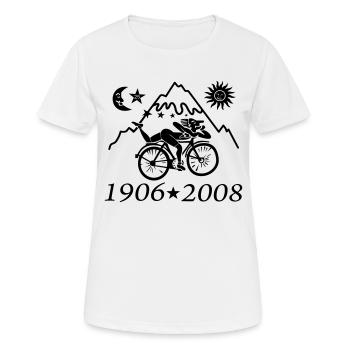 Dr. Albert Hofmann - Frauen T-Shirt atmungsaktiv - Weiß - Vorne - AI Model Female 172 dark (172cm)
