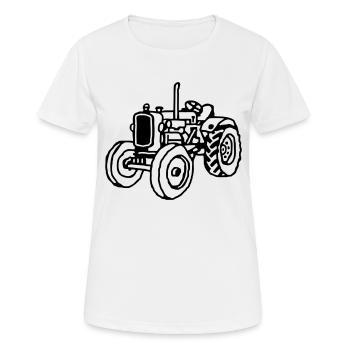 Small tractor - Women's Breathable T-Shirt - white - Front - AI Model Female 172 dark (172cm)