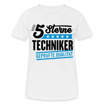 5Sterne Techniker - Frauen T-Shirt atmungsaktiv - Weiß - Vorne - AI Model Female 172 dark (172cm)