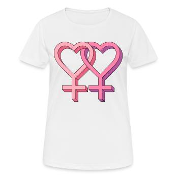 Homosexuelle Ehe - Frauen T-Shirt atmungsaktiv - Weiß - Vorne - AI Model Female 172 dark (172cm)