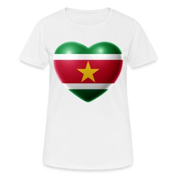 Heart (Suriname) - Women's Breathable T-Shirt - white - Front - AI Model Female 172 dark (172cm)